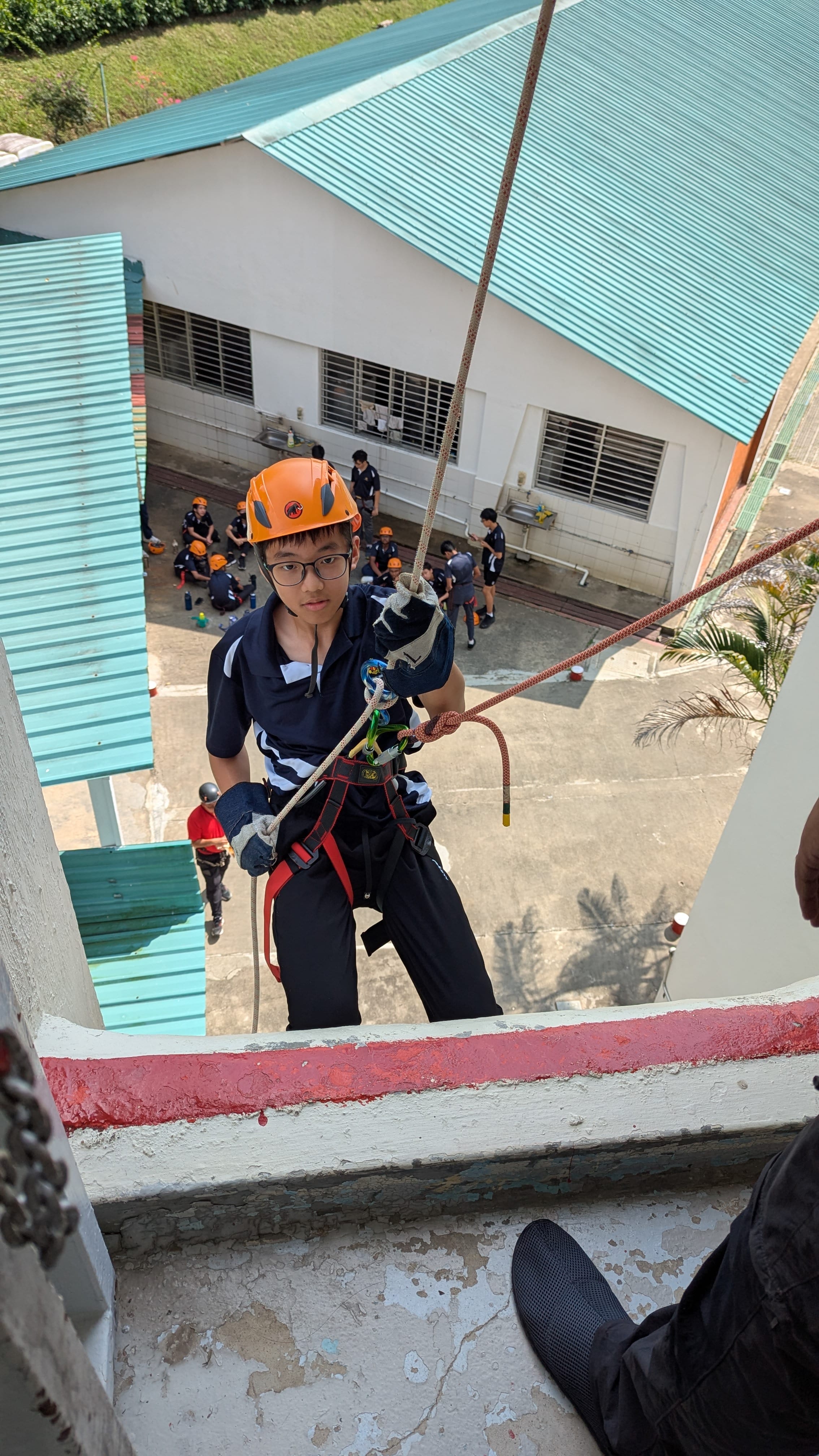 BB Leadership Training Camp Abseiling Activity.